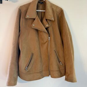 torrid Tan Suede Moto Jacket